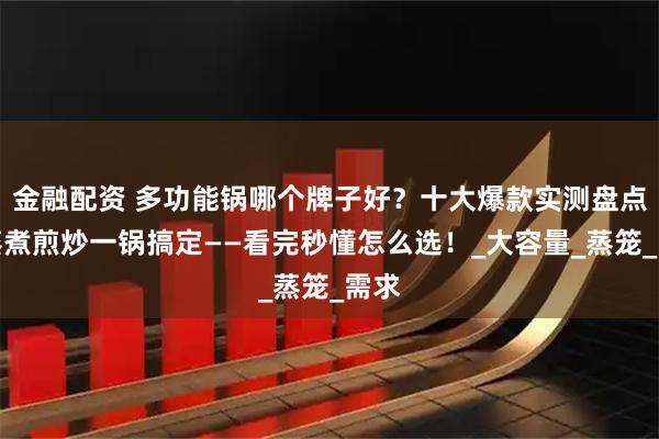 金融配资 多功能锅哪个牌子好？十大爆款实测盘点，蒸煮煎炒一锅搞定——看完秒懂怎么选！_大容量_蒸笼_需求