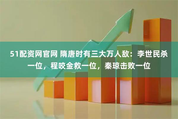 51配资网官网 隋唐时有三大万人敌：李世民杀一位，程咬金救一位，秦琼击败一位