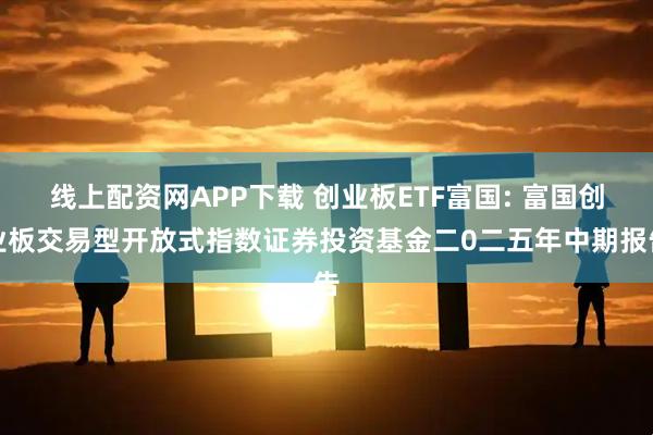 线上配资网APP下载 创业板ETF富国: 富国创业板交易型开放式指数证券投资基金二0二五年中期报告